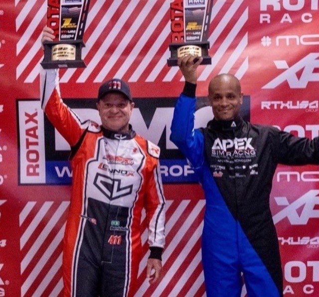 Vince shares podium with Rubens Barrichello