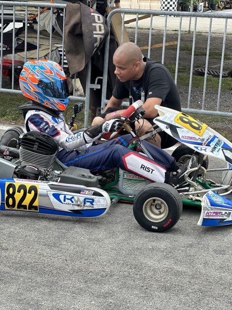 Coaching in Miami SKUSA race