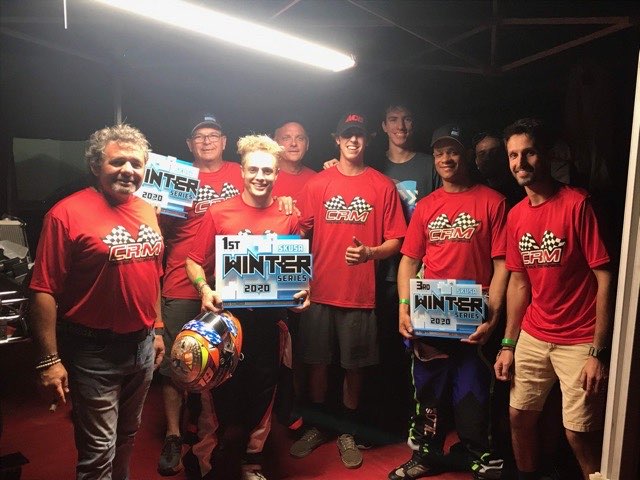 Team trophies with Santino Ferrucci