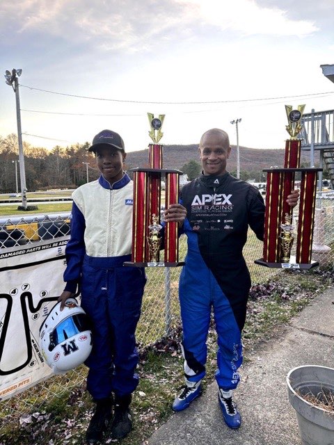 Student and coach both on the box